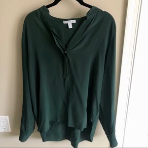 Dylan gray silk blouse